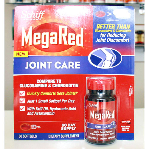 MegaRed Joint Care (Krill Oil, Hyaluronic Acid & Astaxanthin), 60 Softgels, Schiff