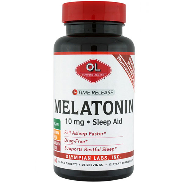 Melatonin 10 mg Time Release, 60 Tablets, Olympian Labs