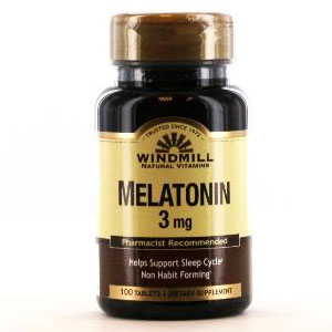 Melatonin 3 mg, 100 Tablets, Windmill Health Products