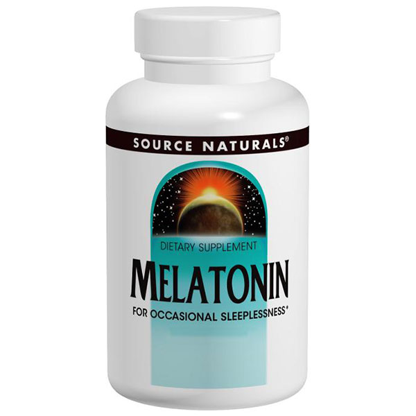 Melatonin 3 mg Veg Caps, 60 Vegetarian Capsules, Source Naturals