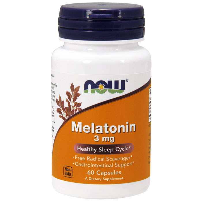 Melatonin 3 mg, 60 Capsules, NOW Foods