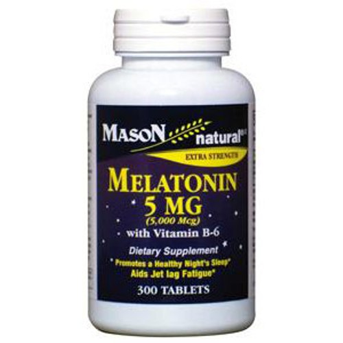 Melatonin 5 mg, 300 Tablets, Mason Natural