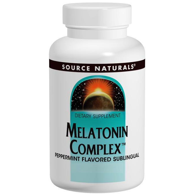 Melatonin Complex Sublingual Peppermint 50 tabs from Source Naturals