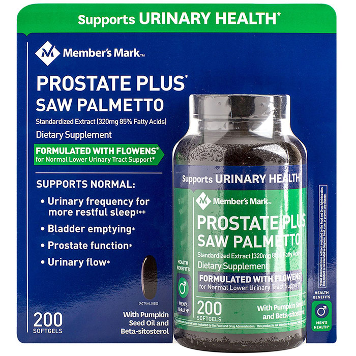 Members Mark Prostate Plus Saw Palmetto, 200 Softgels