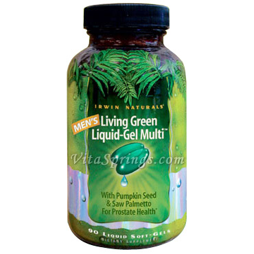 Men's Living Green Liquid-Gel Multi, 90 Liquid Soft-Gels, Irwin Naturals