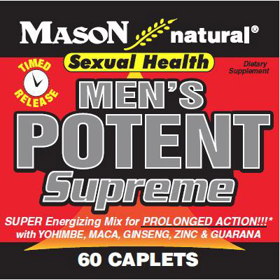 Mens Potent Supreme, 60 Caplets, Mason Natural