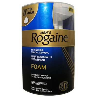 Mens Rogaine Foam Hair Regrowth Treatment, Three Month Supply, 180g