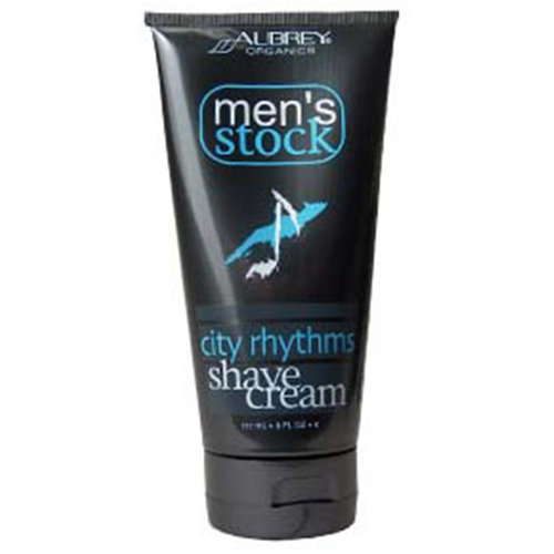 Mens Stock City Rhythms Shave Cream, 6 oz, Aubrey Organics