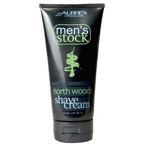 Mens Stock North Woods Shave Cream, 6 oz, Aubrey Organics