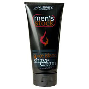 Aubrey Organics Men's Stock Spice Island Shave Cream, 6 oz, Aubrey Organics