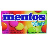 Mentos Mentos Fruit Variety Pack, The Chewy Mint, 1.32 oz x 15 Rolls