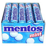 Mentos Mint Candy, 1.32 oz x 15 Rolls