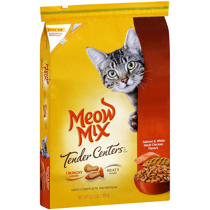 Meow Mix Tender Centers Dry Cat Food, Salmon & Chicken, 15.5 lb (7.03 kg)