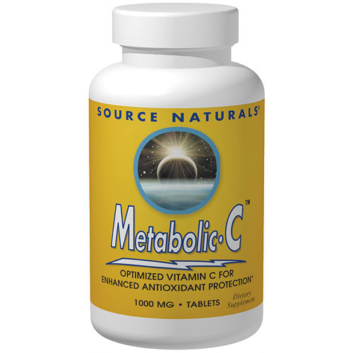 Metabolic C 1000 mg Tabs, Optimized Vitamin C, 100 Tablets, Source Naturals