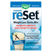 Metabolic ReSet Weight Loss Shake Mix - Vanilla, 10 Packets, Nature's Way