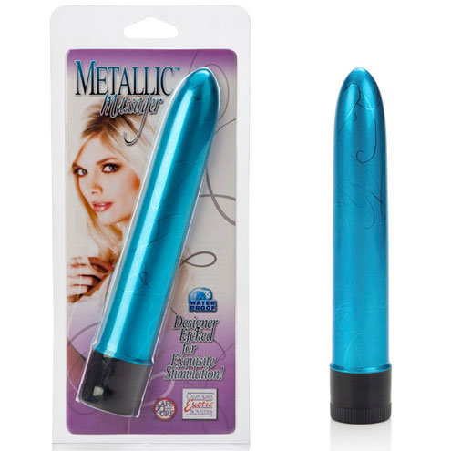 Metallic Massager 6.5 Inch - Blue, California Exotic Novelties