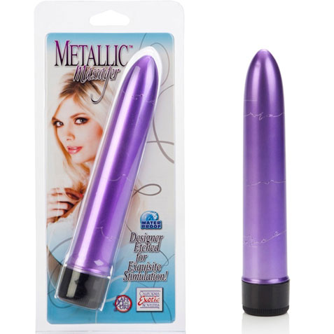 Metallic Massager 6.5 Inch - Purple, California Exotic Novelties