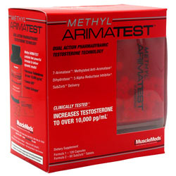 MuscleMeds Methyl Arimatest, 120 Capsules + 60 SubZorb Tablets, MuscleMeds