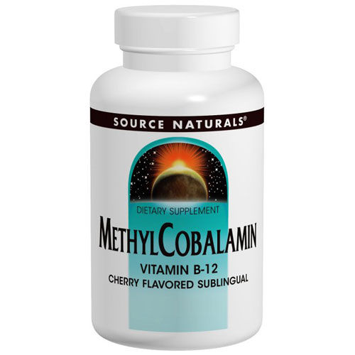 Methylcobalamin Vitamin B-12 Fast Melt, 5 mg, 30 Tablets, Source Naturals