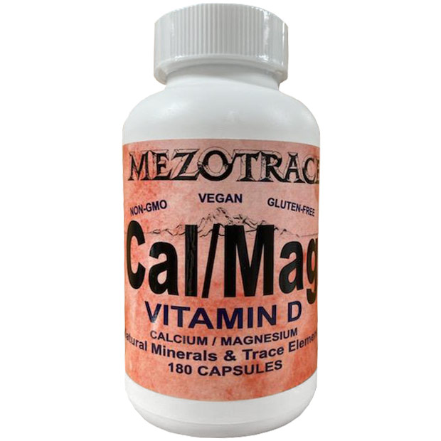 Mezotrace Calcium/Magnesium Natural Minerals with Vitamin D, 180 Tablets