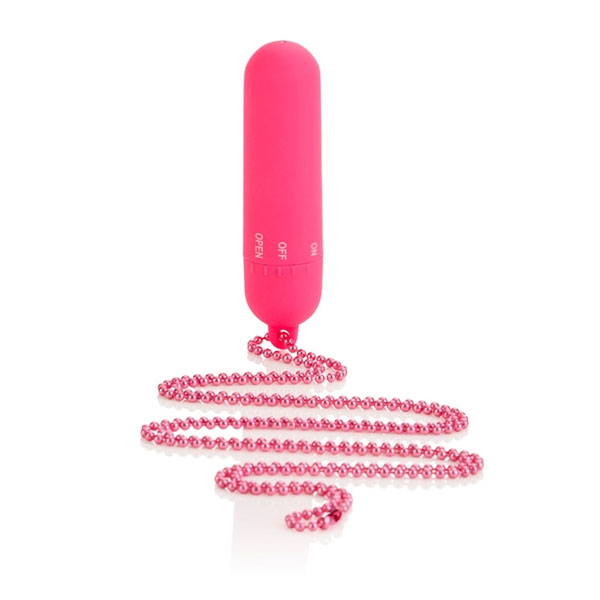Shanes World Hall Pass - Pink, Waterproof Bullet Massager with Chain, California Exotic Novelties