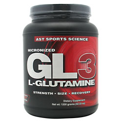 AST Sports Science Micronized GL3 L-Glutamine Powder, 1200 g, AST Sports Science