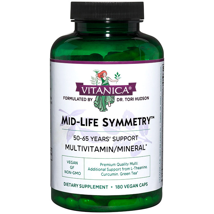 Mid-Life Symmetry, 50-65 Multivitamin, 180 Vegetarian Capsules, Vitanica