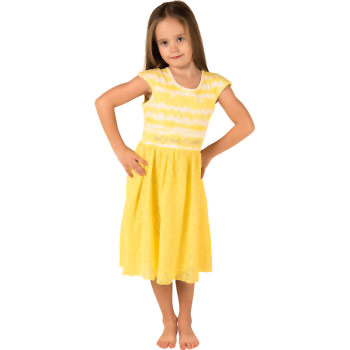 Mignone Girls Dress, Yellow