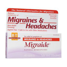 Migraide for Migraines & Headaches, 40 Tablets, Boericke & Tafel Homeopathic