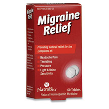 Migraine Relief 60 tabs, NatraBio (Natra-Bio)