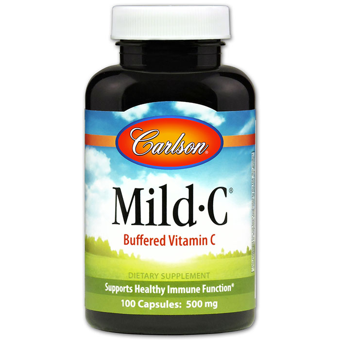 Mild-C, Vitamin C 500 mg, 100 capsules, Carlson Labs