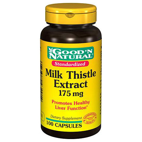 Good 'N Natural Milk Thistle (Silymarin) 175 mg Standardizd, 100 Capsules, Good 'N Natural