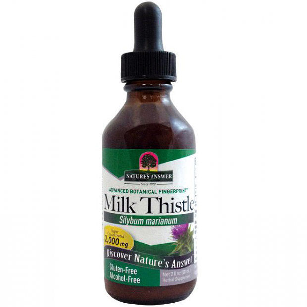 Milk Thistle Extract Liquid, Alcohol Free, 2 oz, Natures Answer