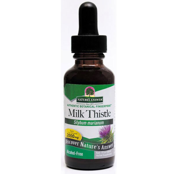 Milk Thistle Alcohol Free Extract Liquid 1 oz from Natures Answer