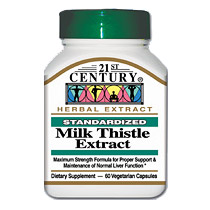 Milk Thistle Extract 60 Vegetarian Capsules, 21st Century Health Care