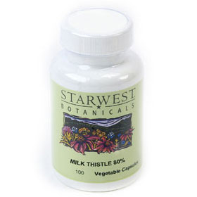 Milk Thistle Herb 80% Standardized Extract 150 mg 60 Caps, StarWest Botanicals