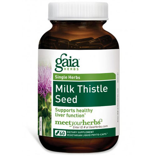 Milk Thistle Seed, 60 Liquid Phyto-Caps, Gaia Herbs