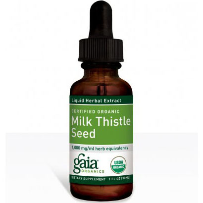 Gaia Herbs Milk Thistle Seed Liquid, Certified Organic, 2 oz, Gaia Herbs