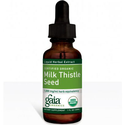 Milk Thistle Seed Liquid, Certified Organic, 2 oz, Gaia Herbs