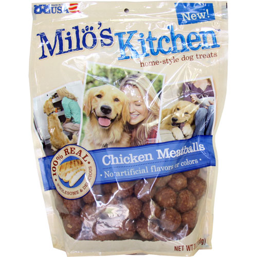 Milos Kitchen Chicken Meatballs, Home-Style Dog Treats, 30 oz