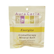 Mineral Bath Energize, Aromatherapy Mineral Bath Salt, 2.5 oz Packet, Aura Cacia