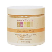Aura Cacia Mineral Bath Soothing Heat, Aromatherapy Mineral Bath Salt, 16 oz jar from Aura Cacia