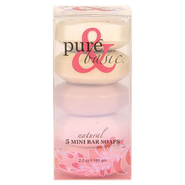 Pure & Basic 5 Mini Bar Soaps Gift Set, 1 Set, Pure & Basic