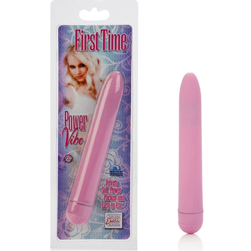 First Time Power Vibe - Pink, 6 Inch Waterproof Vibrator, California Exotic Novelties