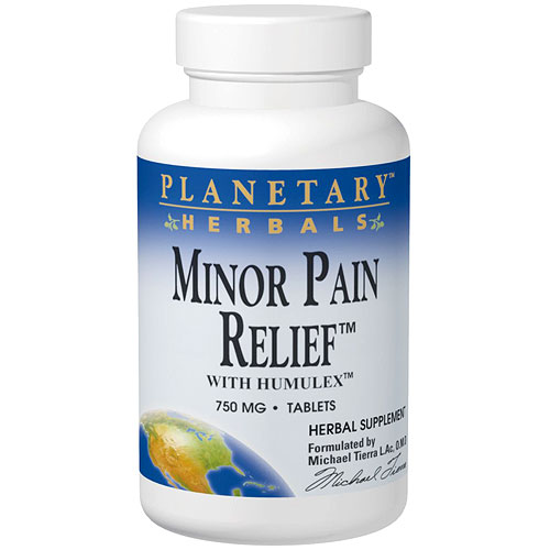 Minor Pain Relief 750mg, 90 Tablets, Planetary Herbals