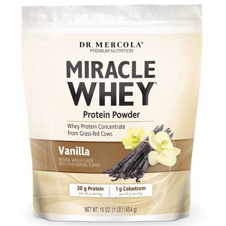 Miracle Whey Protein Powder, Vanilla, 16 oz, Dr. Mercola
