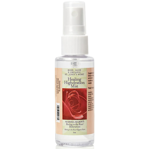 Marsha Mason's Resting In The River Natural Products Healing Highdration Mist, Rose, Aloe & Organic St. John's Wort, 8 ml, Marsha Mason's Resting In The River Natural Products