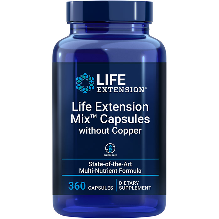 Mix Capsules without Copper, Multi-Nutrient Formula, 490 Capsules, Life Extension