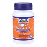 MK-7 Vitamin K-2 100 mcg, 60 Vcaps, NOW Foods