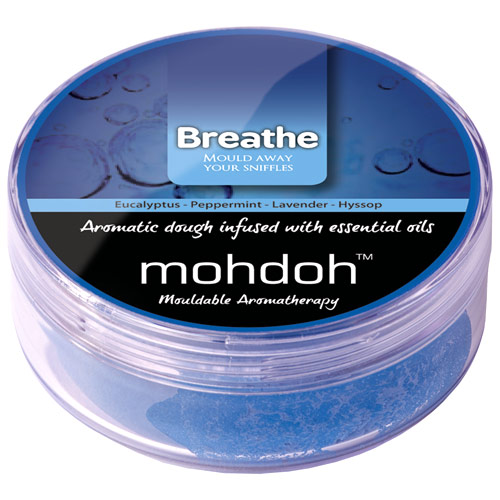 Mohdoh Mouldable Aromatherapy Aromatic Dough Infused with Essential Oils, Breathe (Light Blue), 50 g, Mohdoh Mouldable Aromatherapy